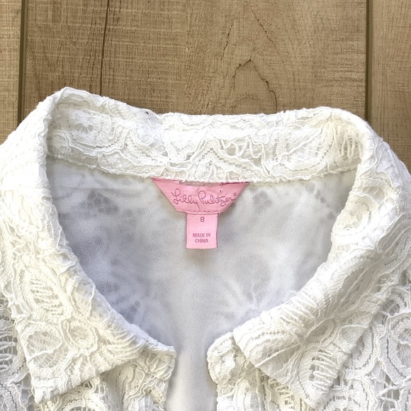 Lilly Pulitzer | Nelle | White Floral Lace Dress - Size 8 - Picture 3 of 7